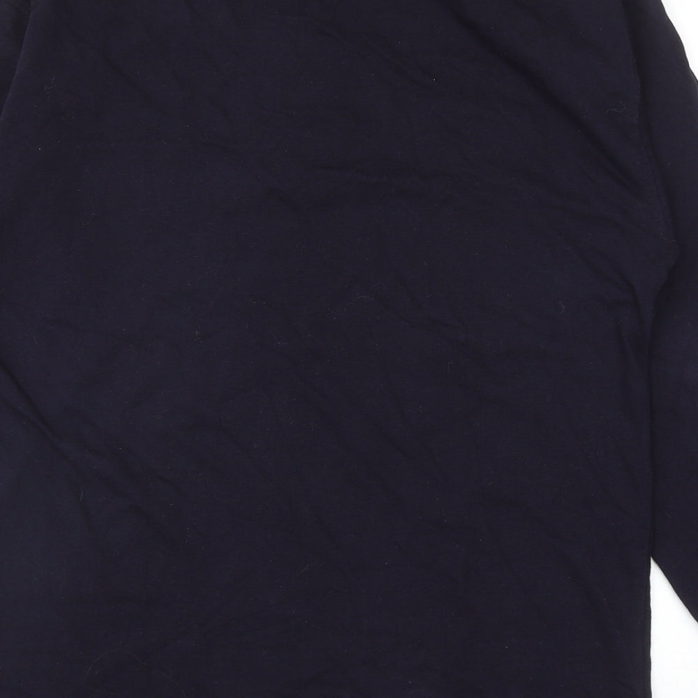 Front Row Mens Blue Cotton Polo Size L Collared Button