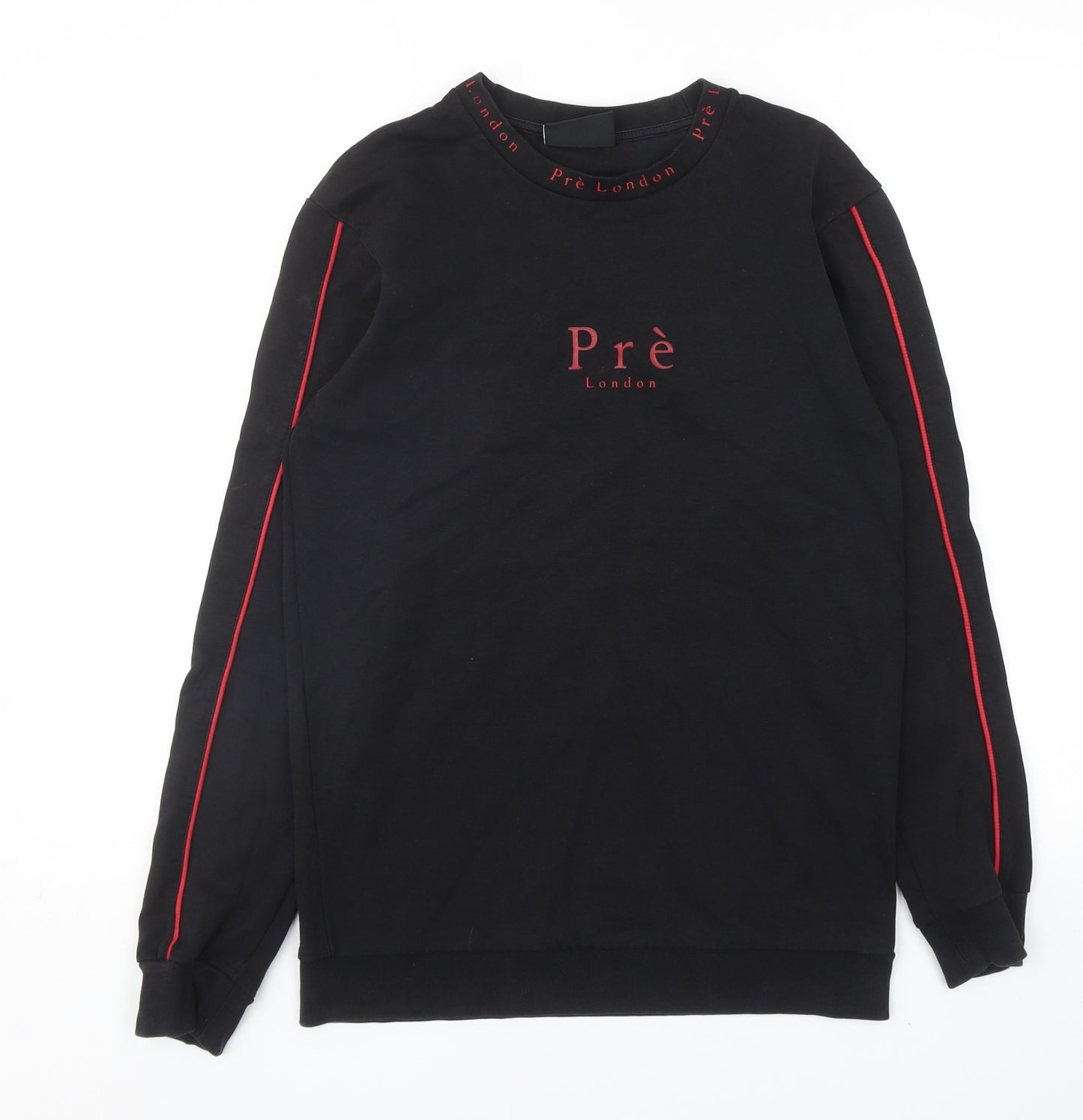 Pre London Mens Black Cotton Pullover Sweatshirt Size XS