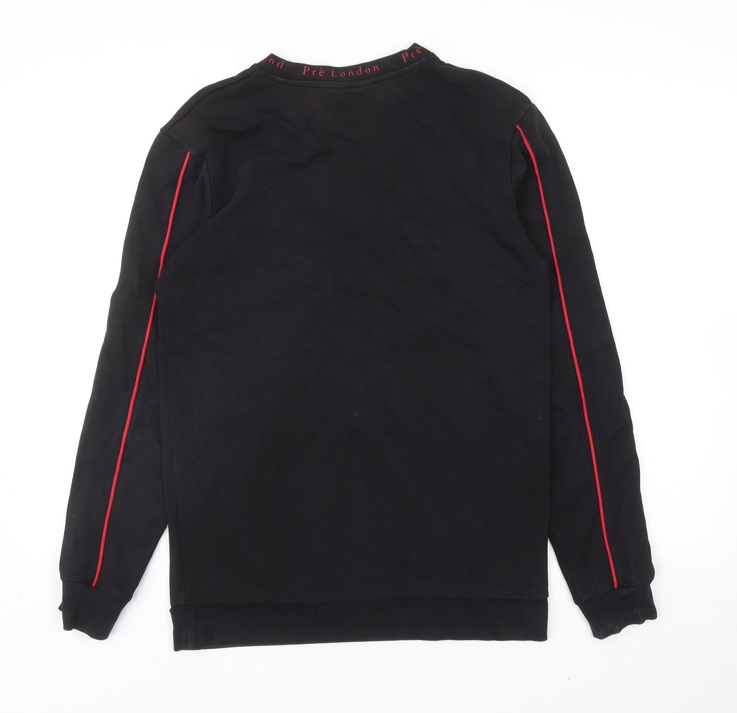 Pre London Mens Black Cotton Pullover Sweatshirt Size XS