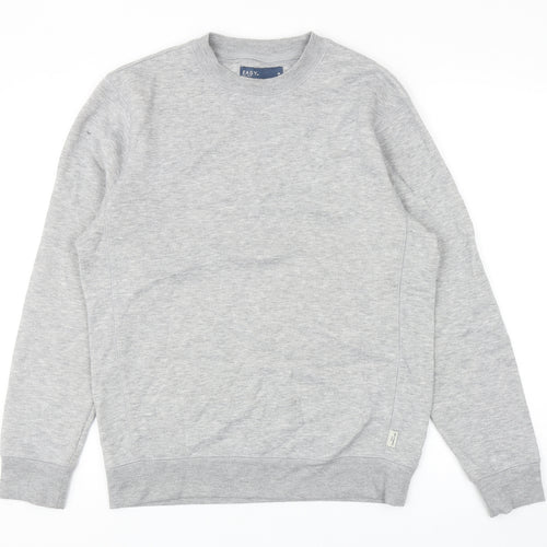 Easy Mens Grey Polyester Pullover Sweatshirt Size M