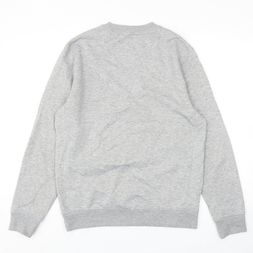 Easy Mens Grey Polyester Pullover Sweatshirt Size M