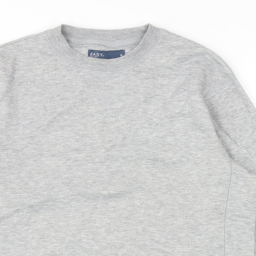 Easy Mens Grey Polyester Pullover Sweatshirt Size M