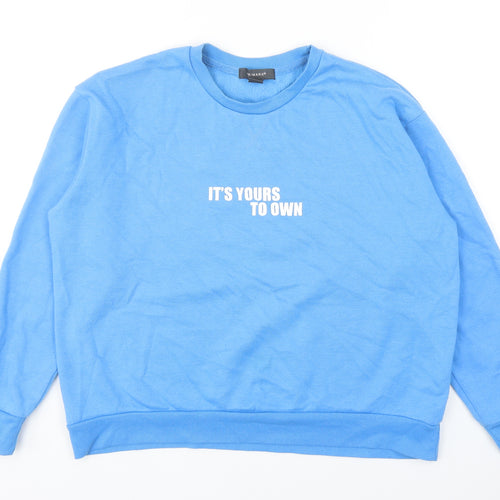Primark Womens Blue Cotton Pullover Sweatshirt Size M Pullover - Its Yours to Own