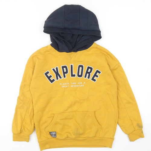 Primark Boys Yellow Polyester Pullover Hoodie Size 7-8 Years Pullover - Explore slogan
