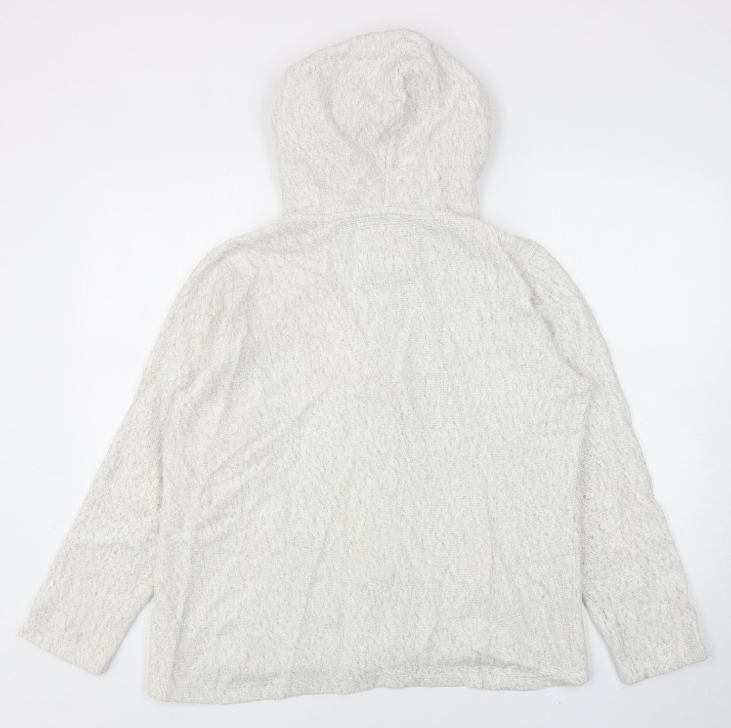 Fat Face Womens Grey Cotton Full Zip Hoodie Size 12 Zip