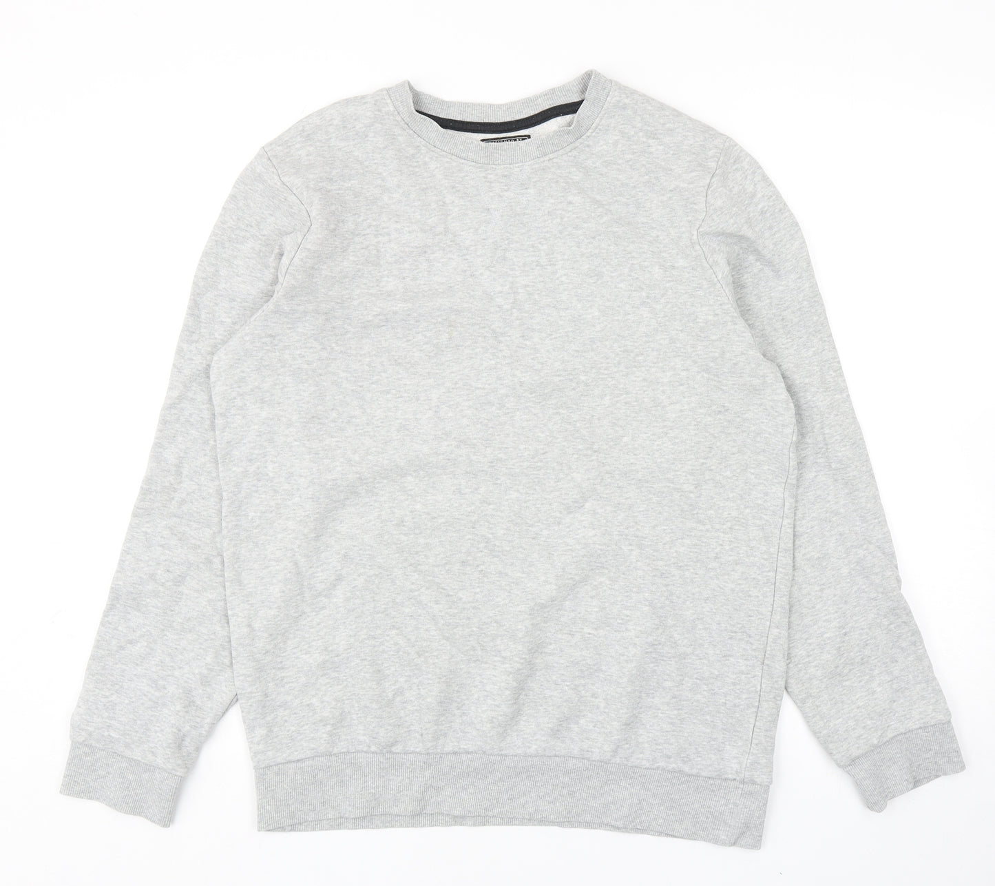 F&F Mens Grey Cotton Pullover Sweatshirt Size M