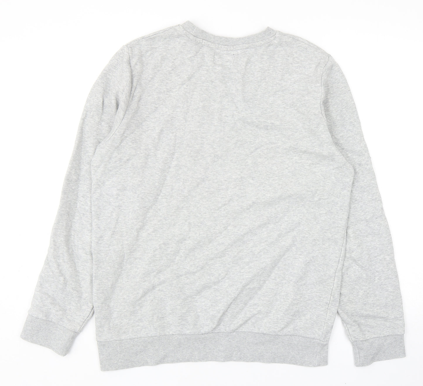 F&F Mens Grey Cotton Pullover Sweatshirt Size M