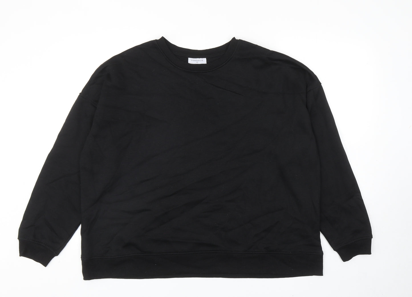 Papaya Womens Blue Cotton Pullover Sweatshirt Size XL Pullover