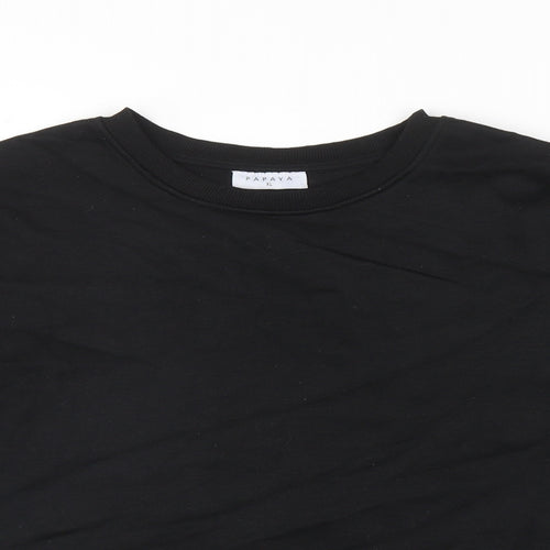 Papaya Womens Blue Cotton Pullover Sweatshirt Size XL Pullover