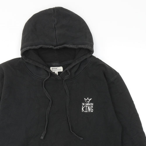 Arco Essentials Mens Black Cotton Pullover Hoodie Size S - The Sandwich King