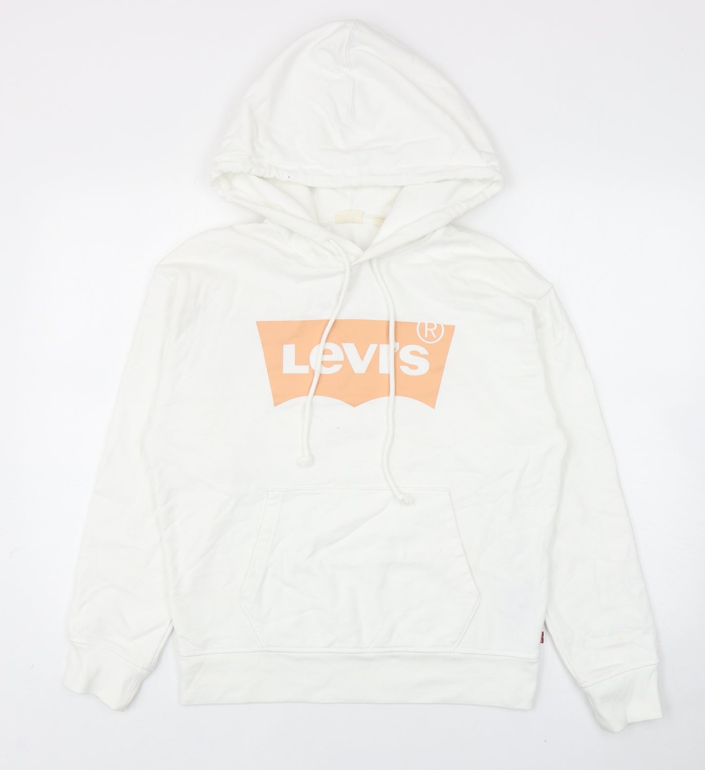 Levi's Womens White Cotton Pullover Hoodie Size XS Pullover