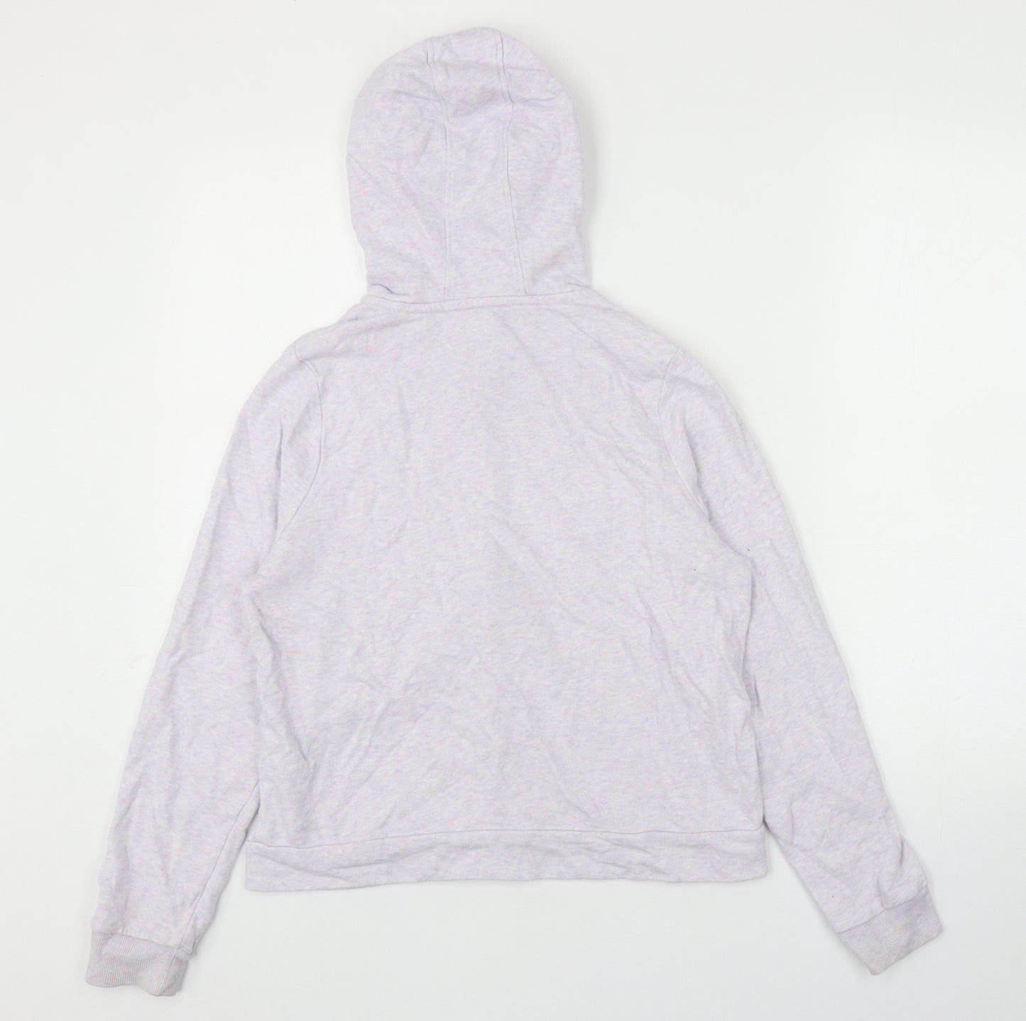 Marks and Spencer Girls Purple Cotton Full Zip Hoodie Size 13-14 Years Zip