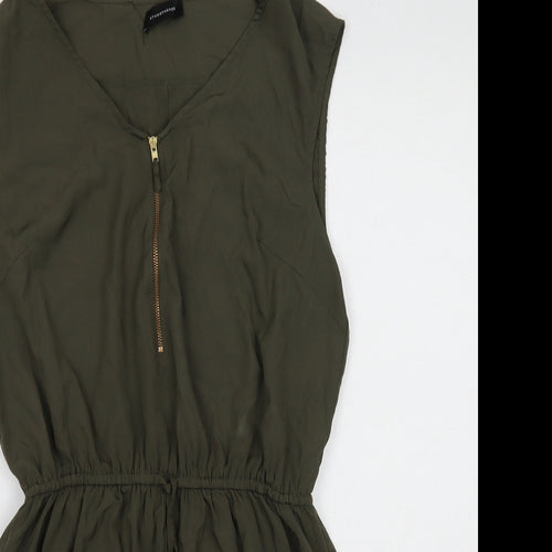Atmosphere Womens Green Polyester Playsuit One-Piece Size 14 Zip