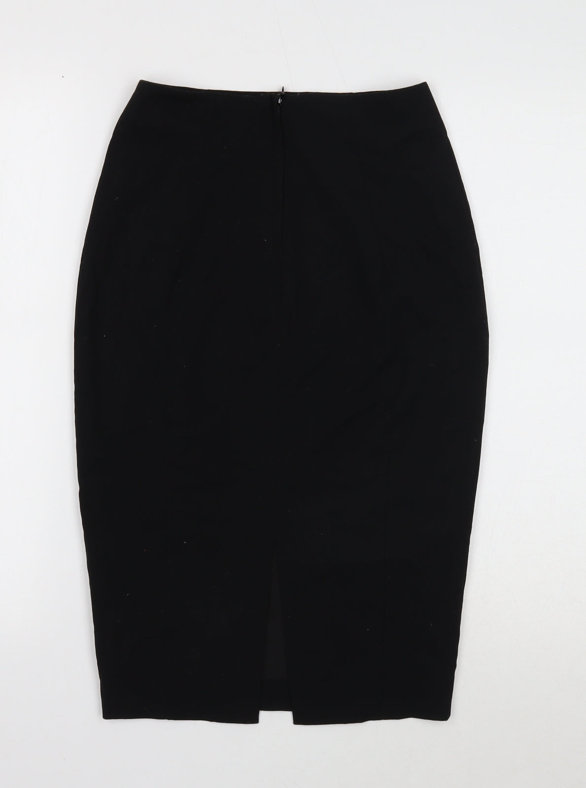H&M Womens Black Polyester Straight & Pencil Skirt Size 6 Zip
