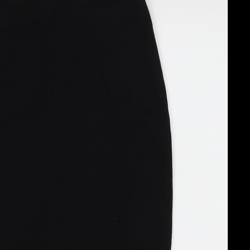 H&M Womens Black Polyester Straight & Pencil Skirt Size 6 Zip