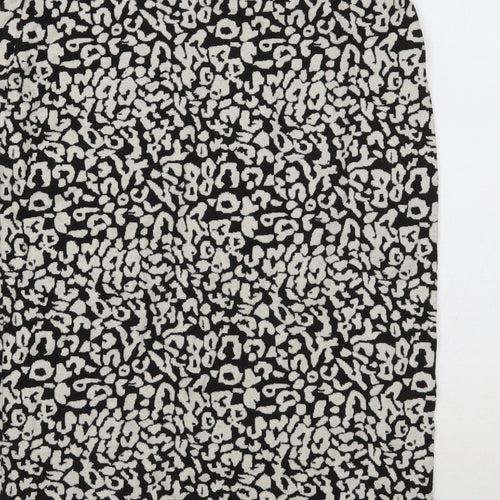 Papaya Womens Black Animal Print Cotton Straight & Pencil Skirt Size 12