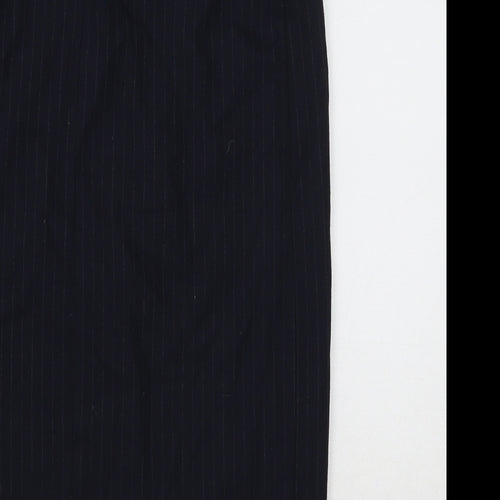 Topshop Womens Blue Geometric Polyester Straight & Pencil Skirt Size 10 Button