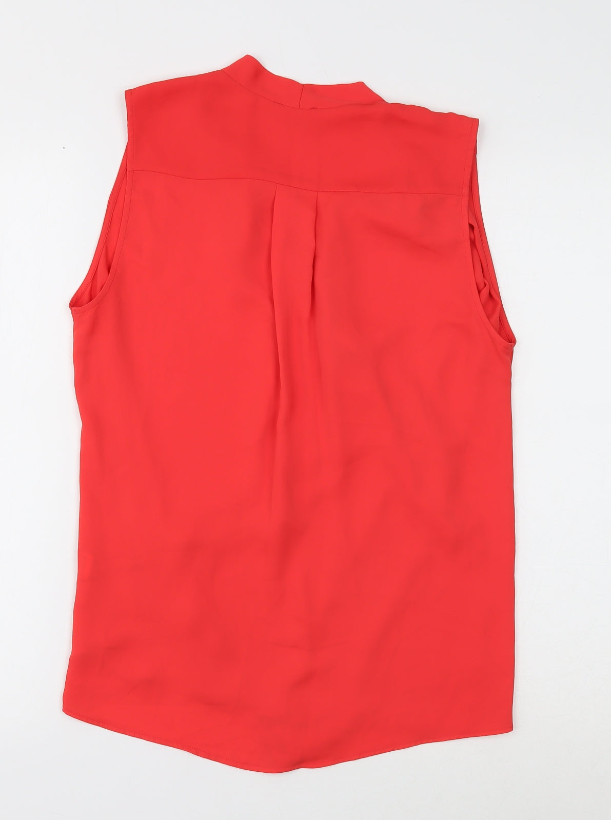 River Island Womens Red Polyester Wrap Tank Size 12 V-Neck - Faux Wrap