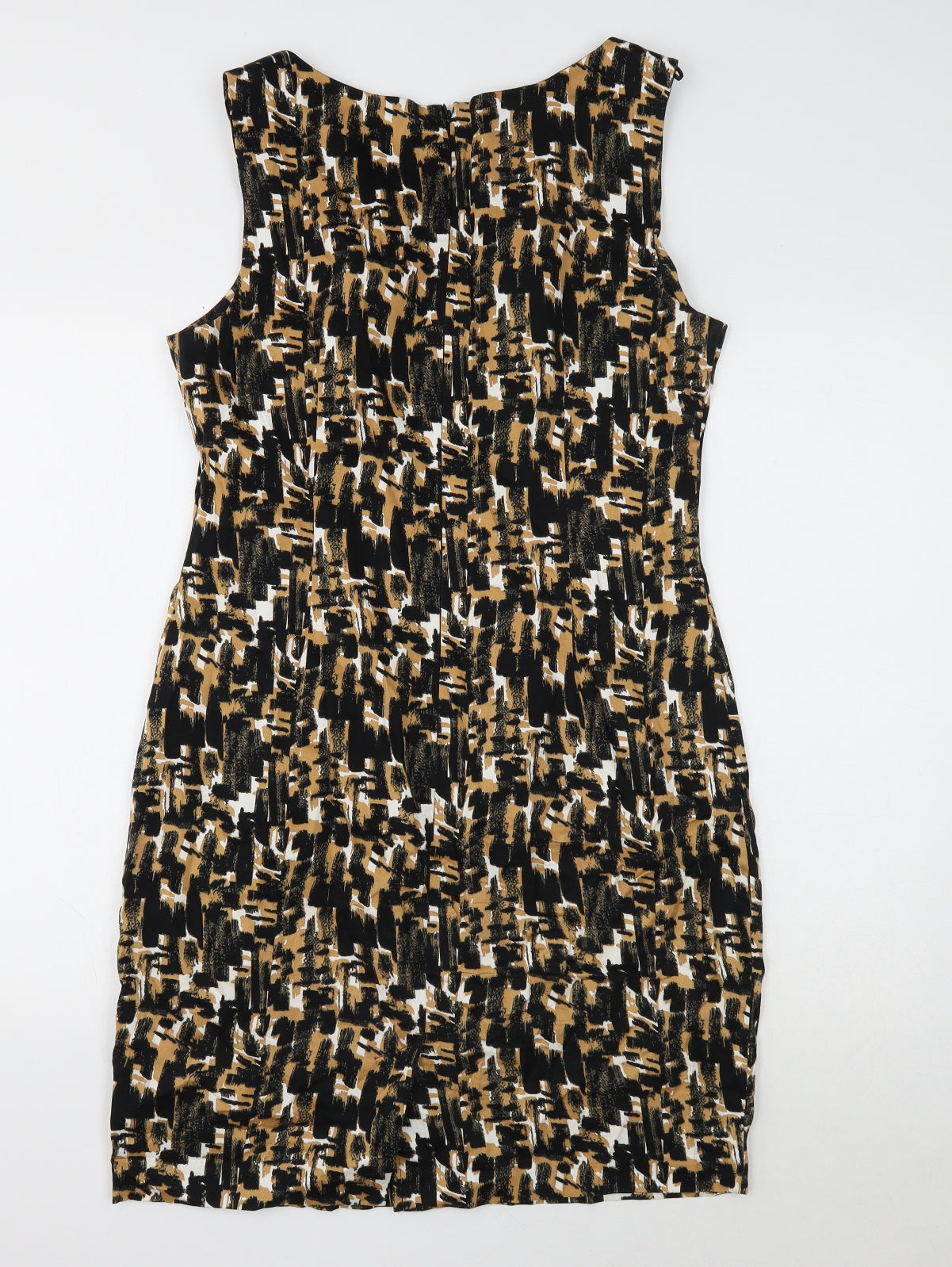 F&F Womens Multicoloured Geometric Cotton Shift Size 16 Boat Neck Zip