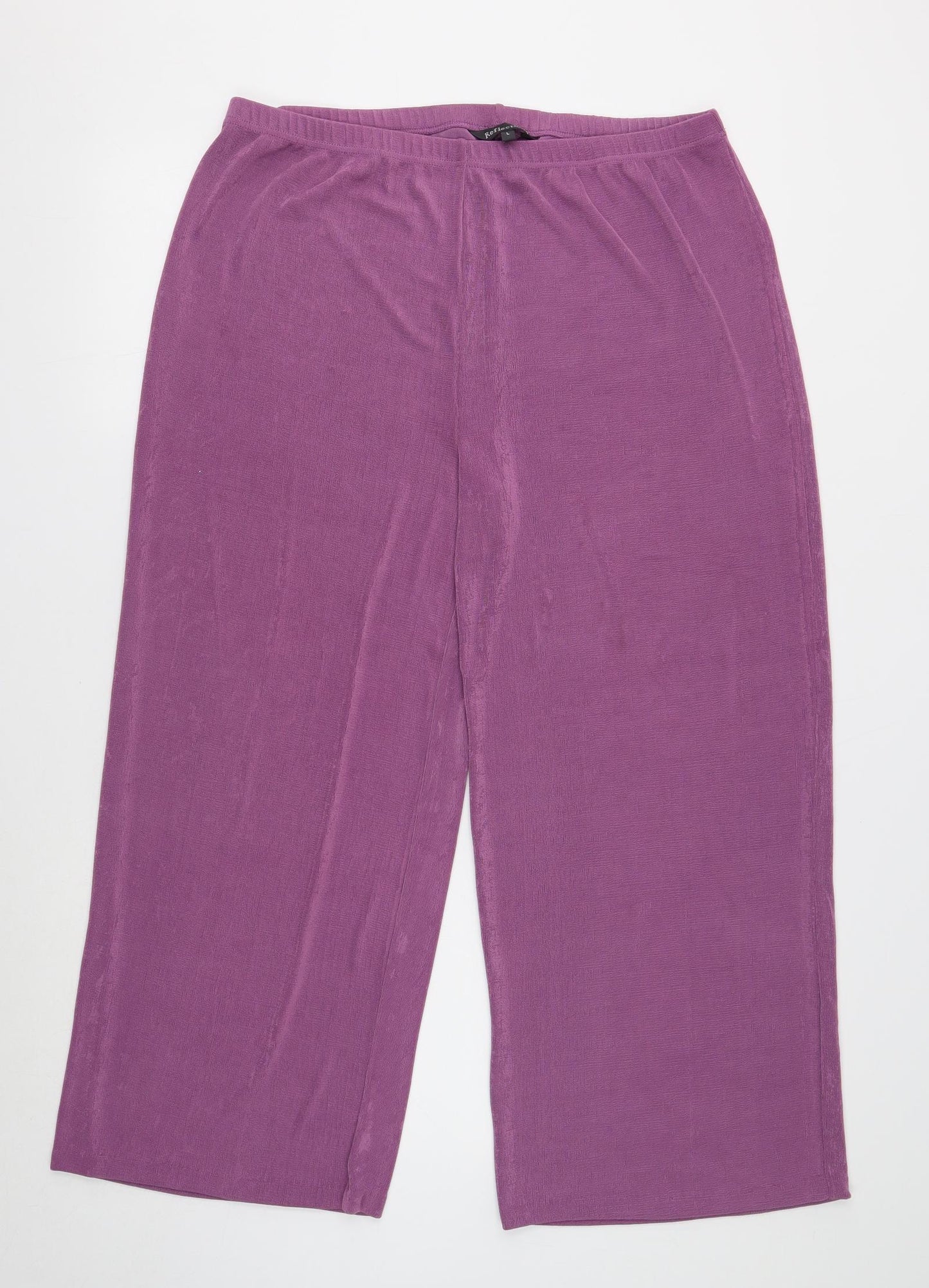 Reflections Womens Purple Polyester Capri Trousers Size L Regular