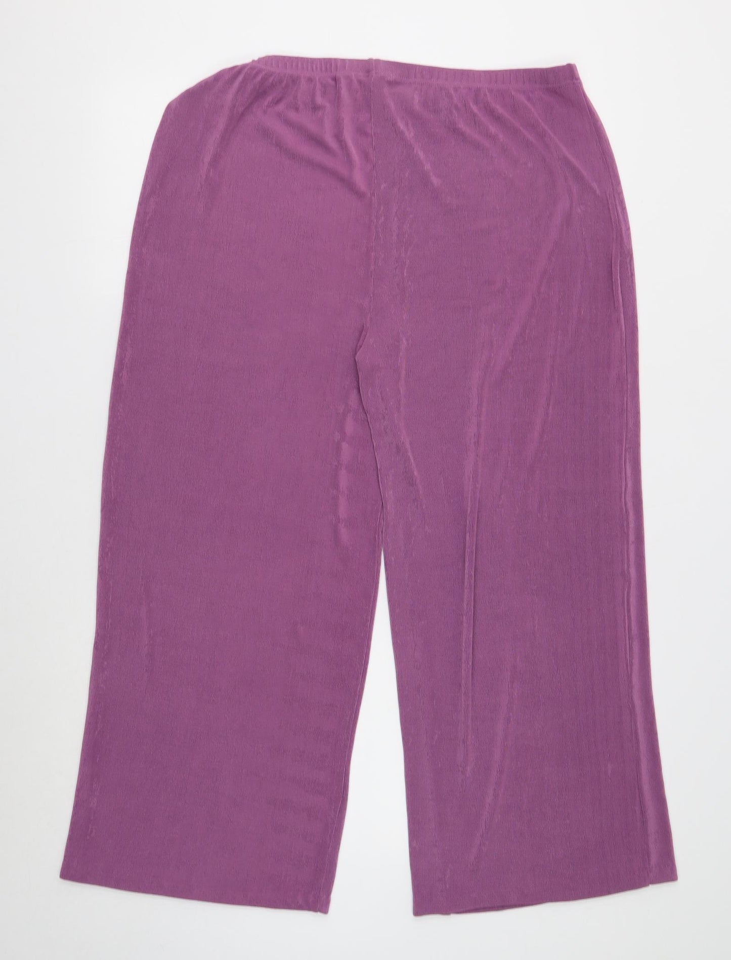 Reflections Womens Purple Polyester Capri Trousers Size L Regular