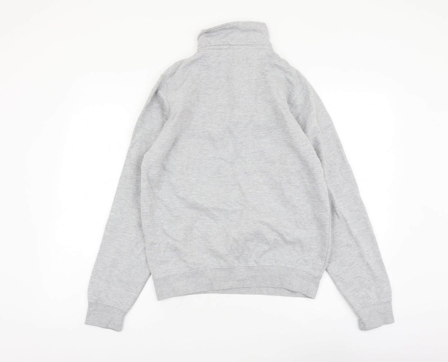 GirlKnowsAll Womens Grey Cotton Pullover Sweatshirt Size S Zip - Oregon Portland