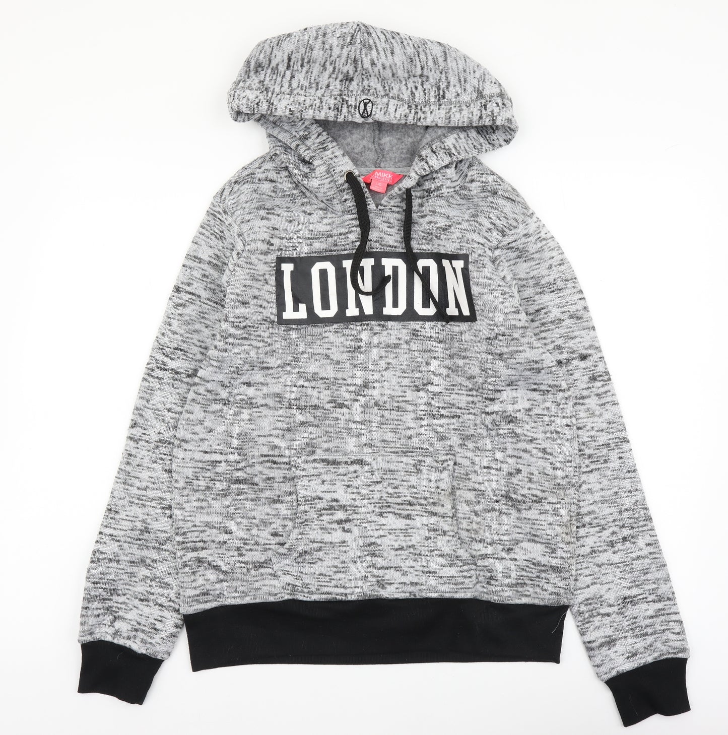 Mikk Athletics Womens Grey Polyester Pullover Hoodie Size L Pullover - London