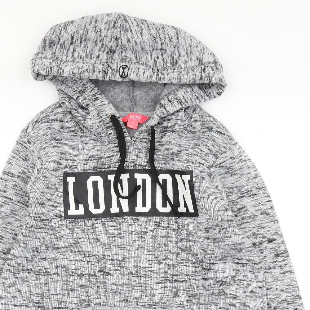 Mikk Athletics Womens Grey Polyester Pullover Hoodie Size L Pullover - London