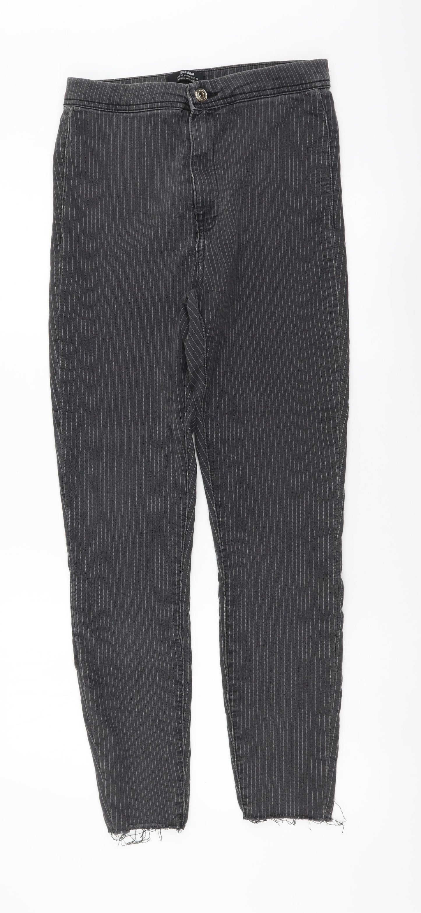 Bershka Womens Grey Cotton Jegging Leggings Size L L27 in