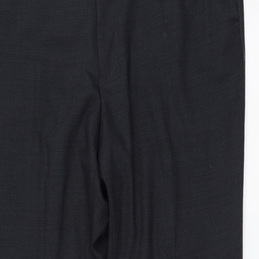 Club of Comfort Mens Blue Wool Dress Pants Trousers Size 40 in L31 in Regular Button