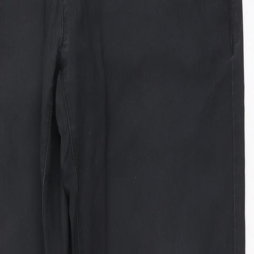 Easy Mens Grey Cotton Trousers Size 32 in L31 in Regular Button