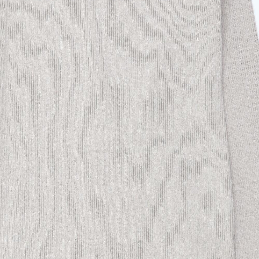 Primark Womens Beige V-Neck Polyester Cardigan Jumper Size M