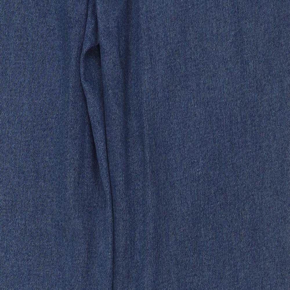 George Mens Blue Cotton Straight Jeans Size 37 in L31 in Regular Button