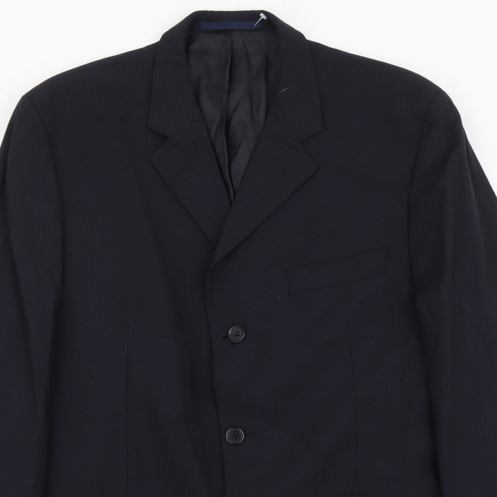 Urban Resistance Mens Blue Wool Jacket Blazer Size L