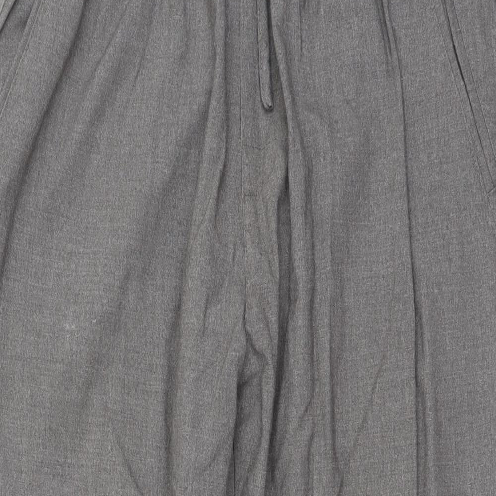 Pull&Bear Womens Grey Polyester Trousers Size M L25 in Regular Drawstring