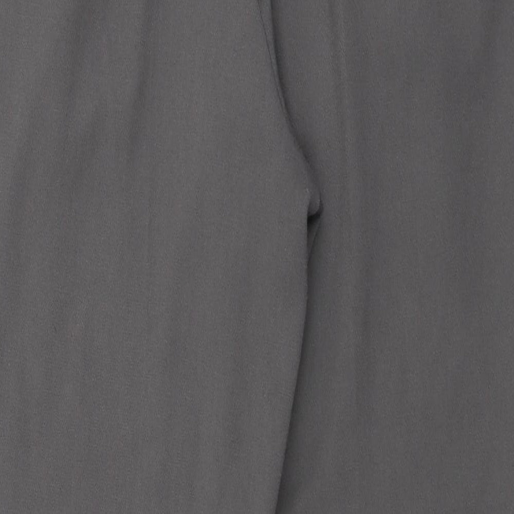 Marks and Spencer Womens Grey Polyester Dress Pants Trousers Size 10 L28 in Regular Drawstring