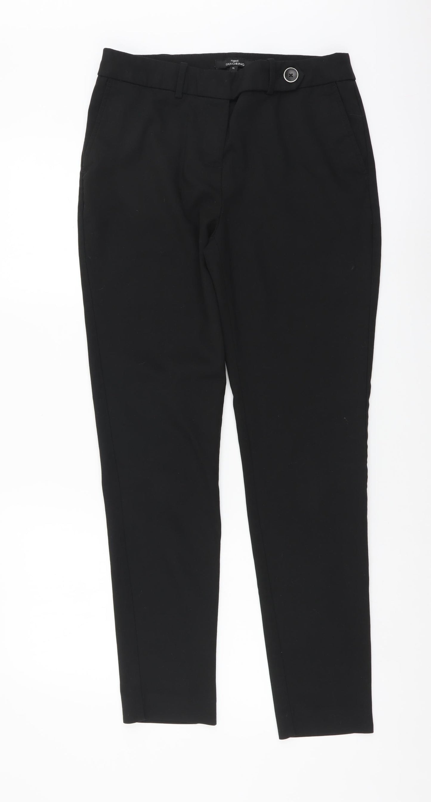 NEXT Womens Black Polyester Dress Pants Trousers Size 8 L28 in Regular