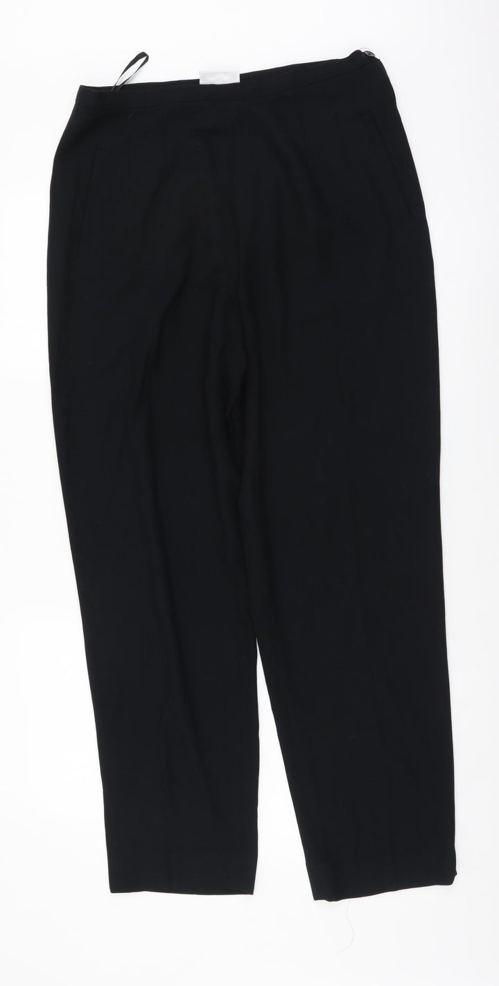 Principles Womens Black Polyester Dress Pants Trousers Size 14 L27 in Regular Zip