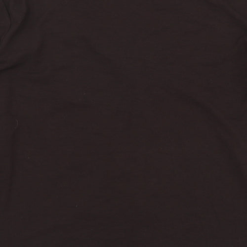 CC Womens Brown Viscose Basic Blouse Size L V-Neck