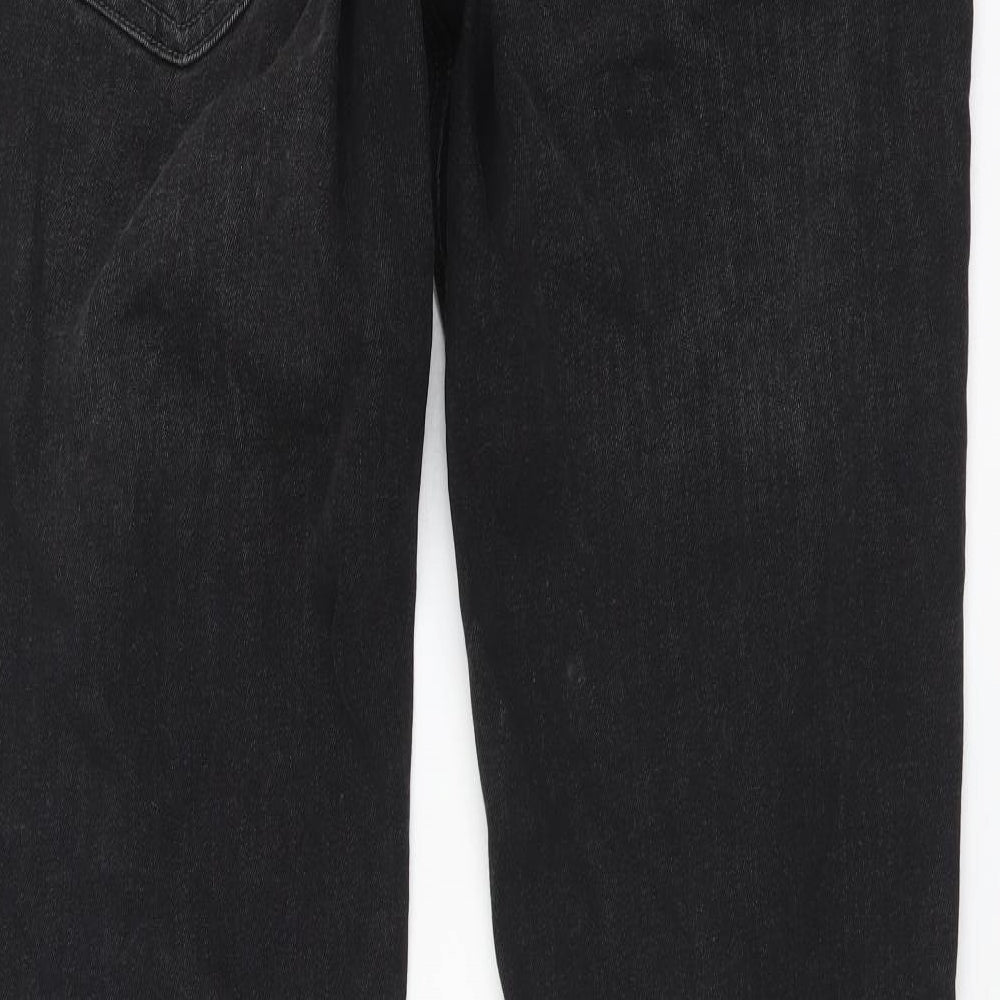 JACK & JONES Mens Grey Cotton Skinny Jeans Size 30 in L34 in Regular Button