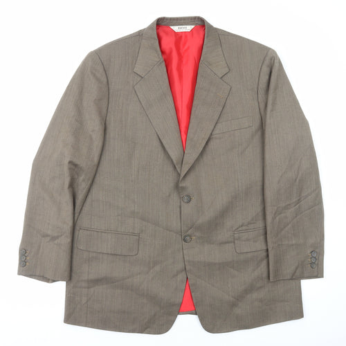 Dino Mens Brown Polyester Jacket Blazer Size M