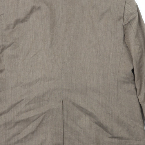 Dino Mens Brown Polyester Jacket Blazer Size M