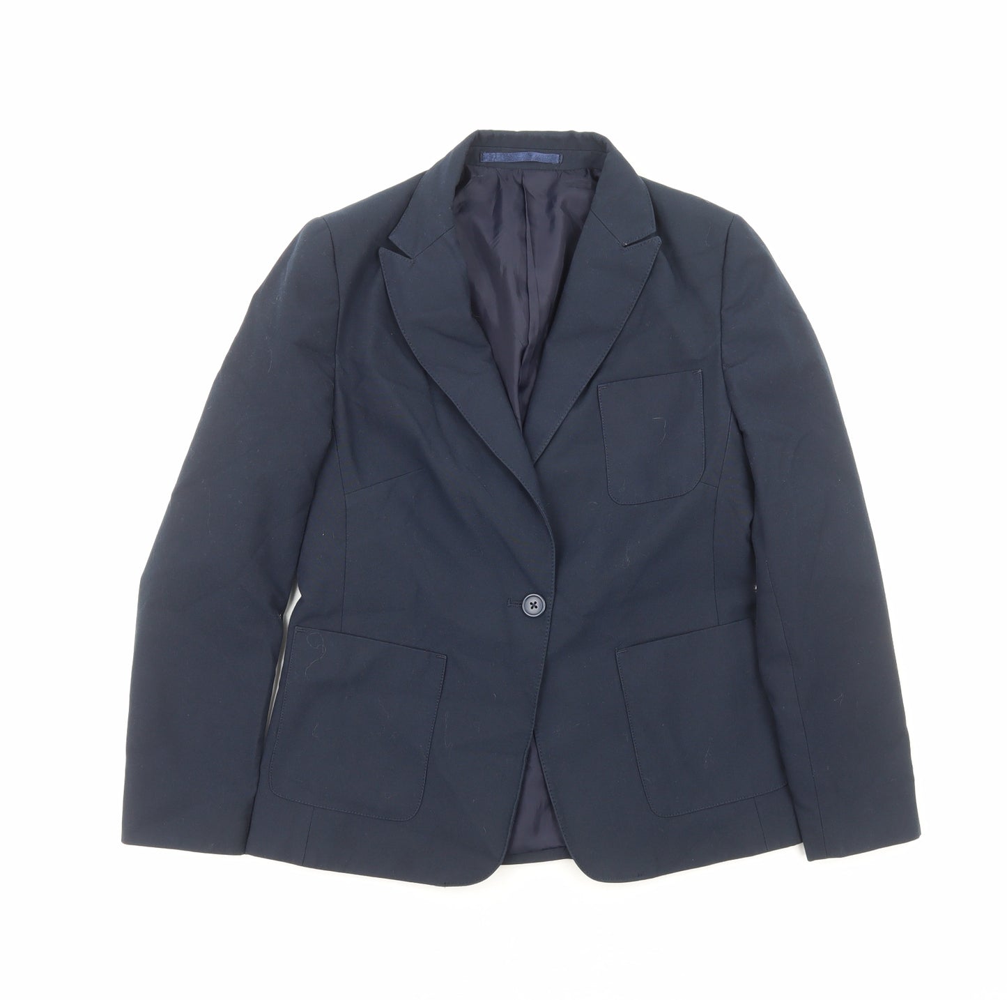 Marks and Spencer Girls Blue Jacket Blazer Size 13-14 Years Button