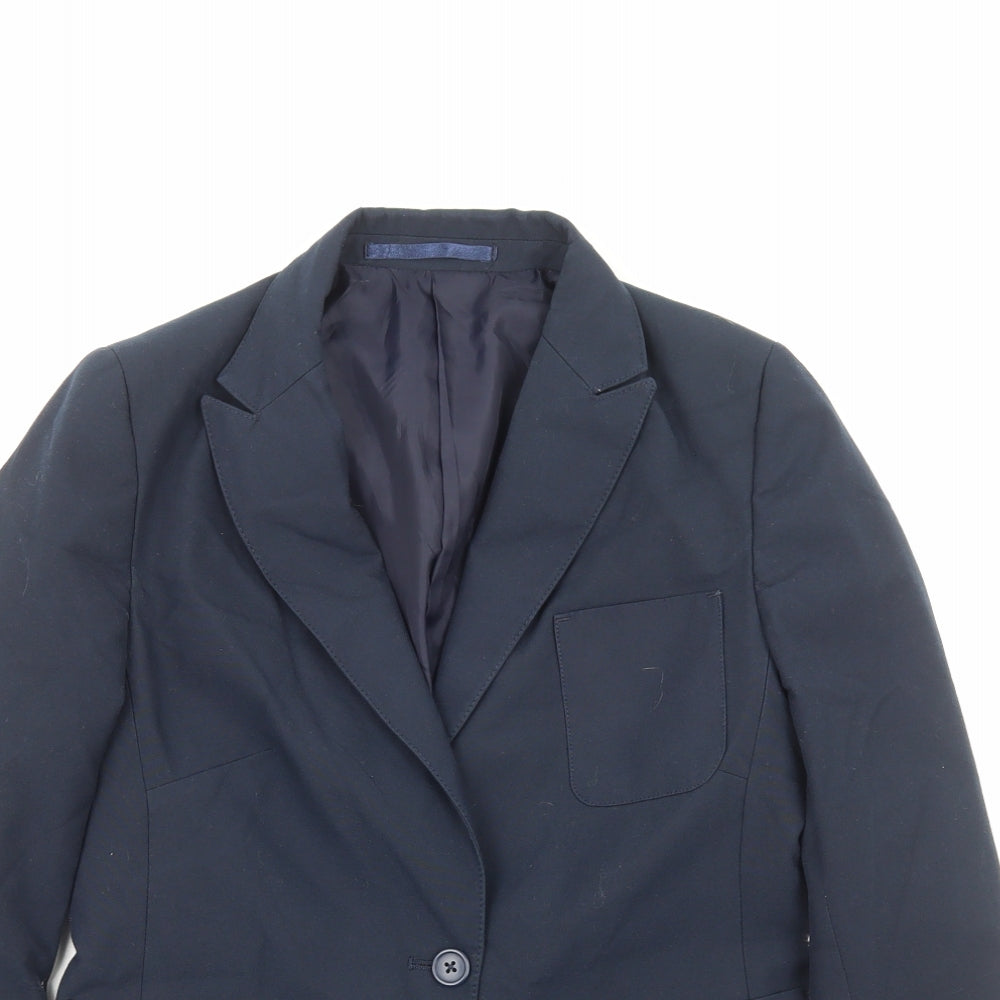 Marks and Spencer Girls Blue Jacket Blazer Size 13-14 Years Button