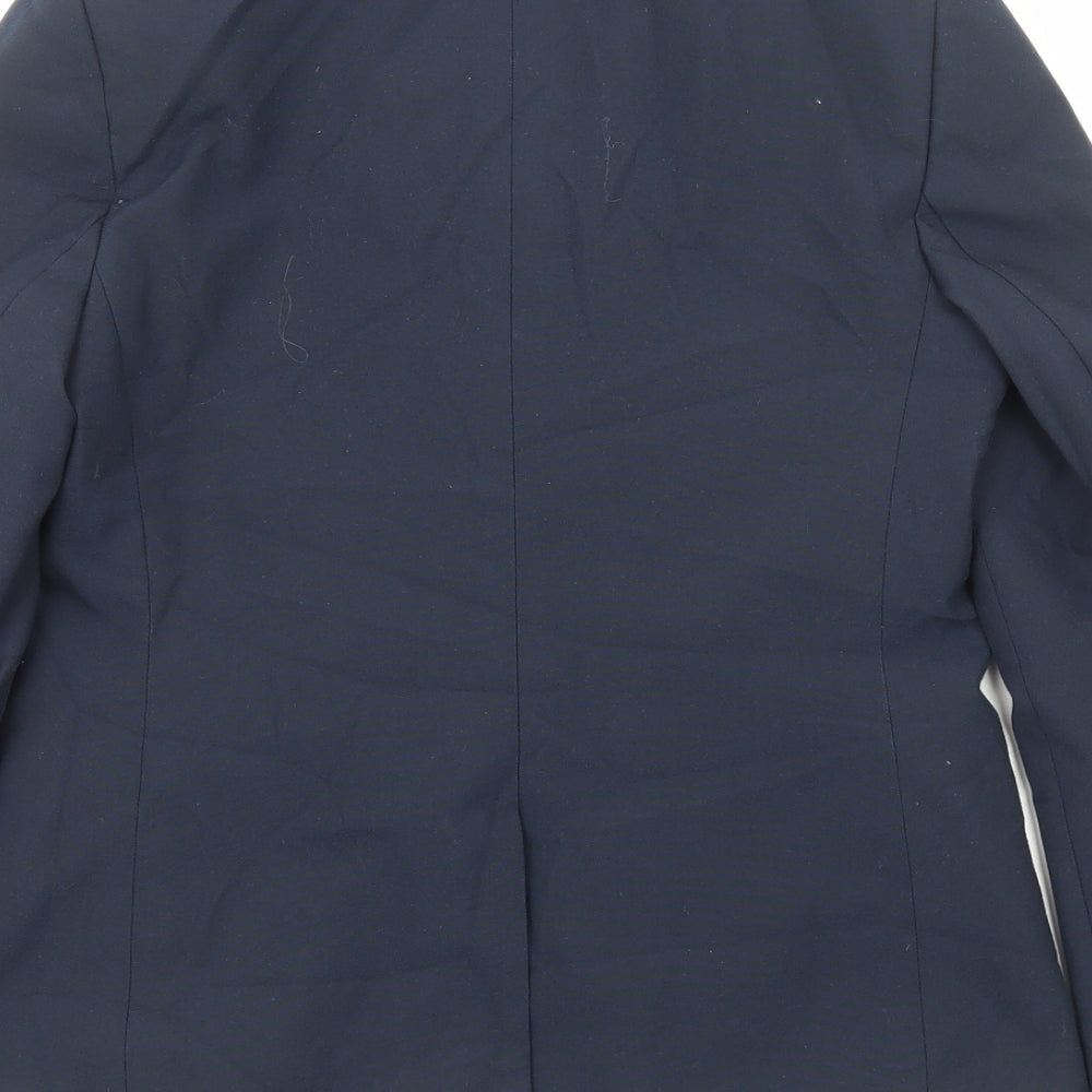 Marks and Spencer Girls Blue Jacket Blazer Size 13-14 Years Button