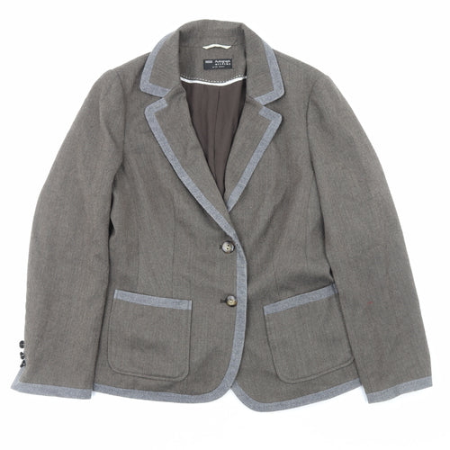 Marks and Spencer Womens Brown Jacket Size 16 Button