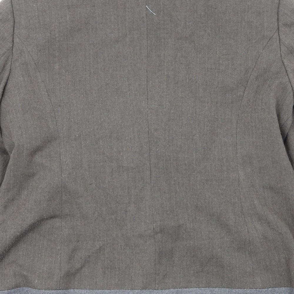 Marks and Spencer Womens Brown Jacket Size 16 Button