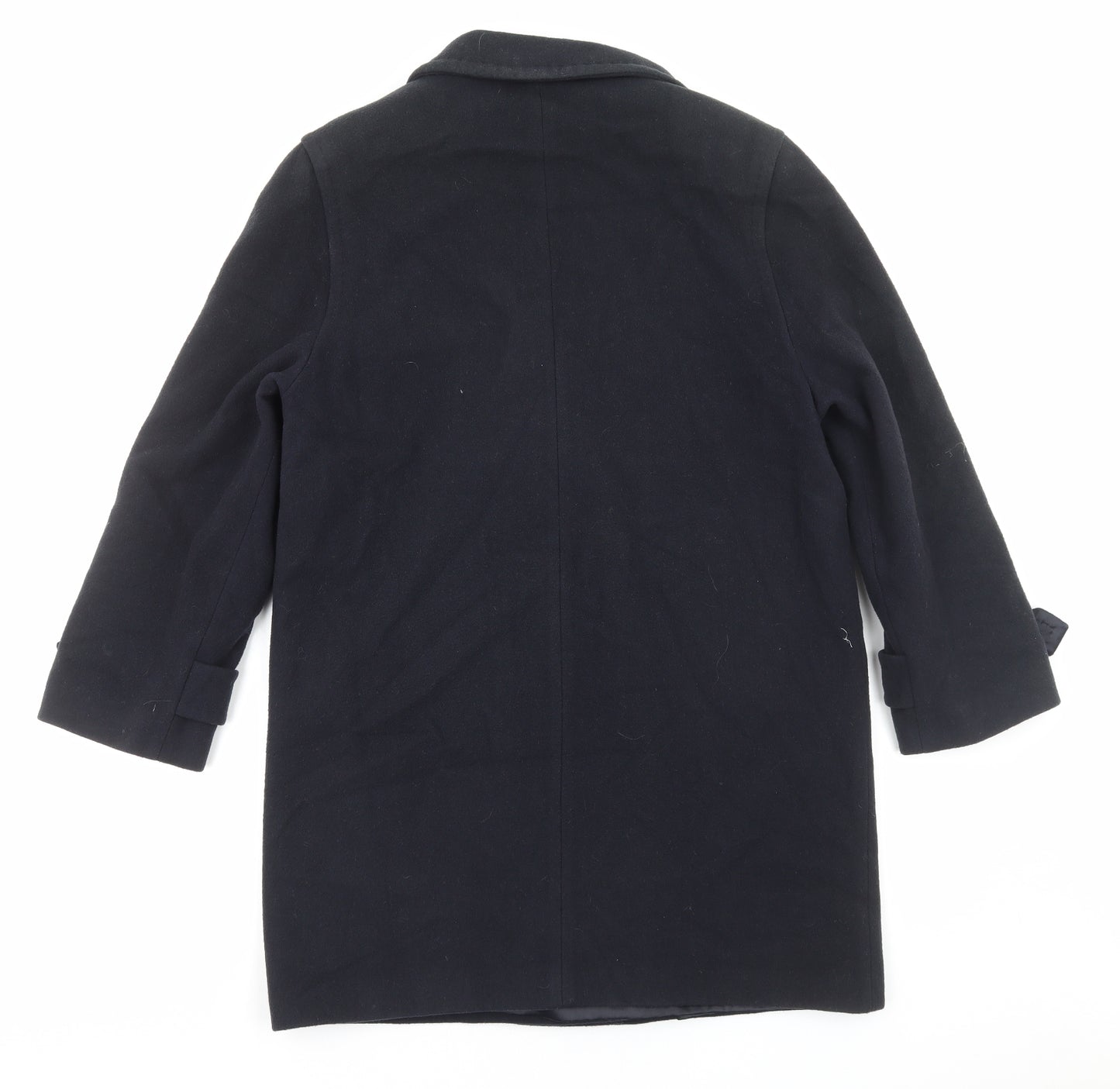 Marks and Spencer Womens Black Pea Coat Coat Size 12 Button