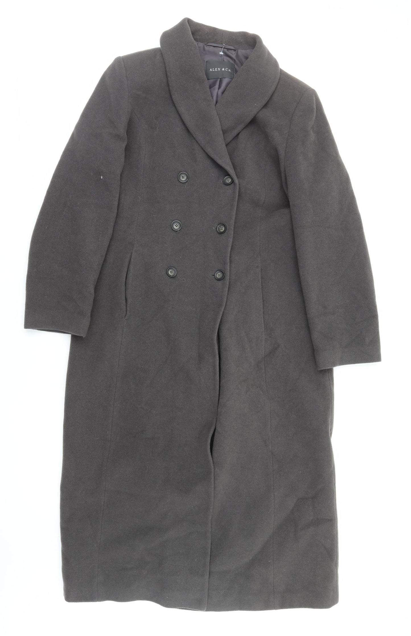 Alex & Co. Womens Brown Pea Coat Coat Size 16 Button