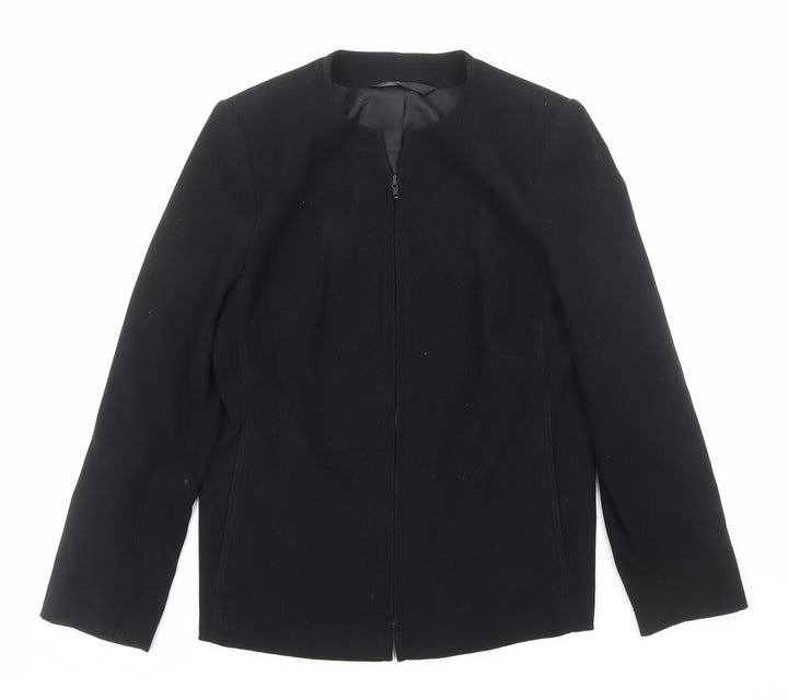BHS Womens Black Jacket Size 12 Zip